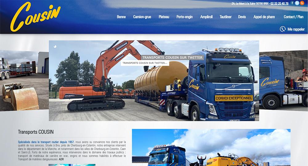 Lancement de Transports COUSIN &agrave; Brix